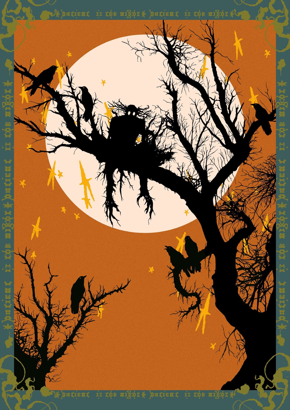 Patient Is The Night - Large Test Print